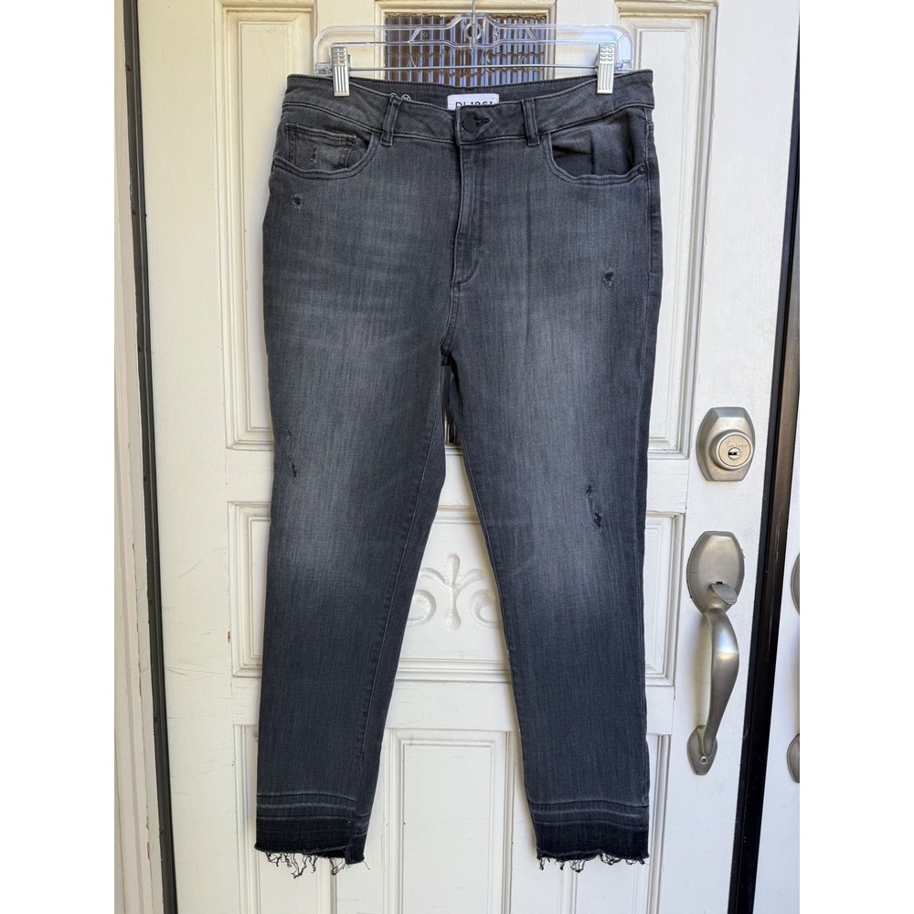 DL1961 Farrow Instaslim Ankle Whitney‎ Distressed Gray Jeans Womens Size 32
